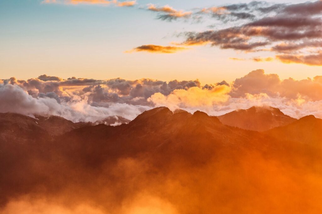 A view of the sky and clouds from above.