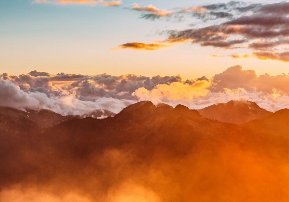 A view of the sky and clouds from above.